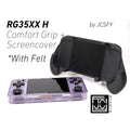 Felt Anbernic RG35XX-H Grip 2-in-1 Reversible Screen Cover & Thick Comfort Grip Case with Felt Wrap Ergonomic RG35X Handheld 2n1 RG35 Deluxe - Blue