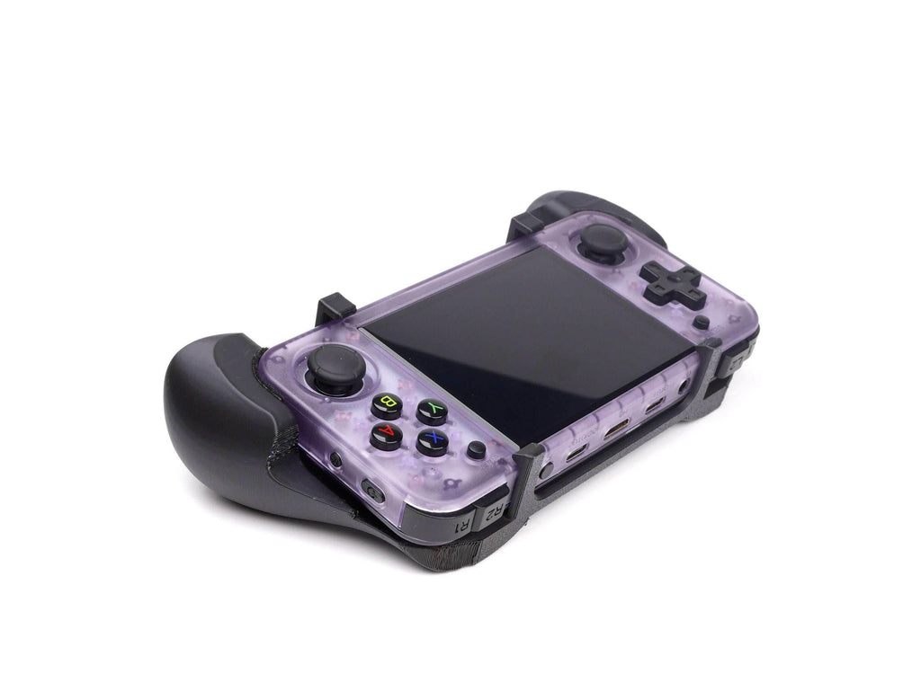 Felt Anbernic RG35XX-H Grip 2-in-1 Reversible Screen Cover & Thick Comfort Grip Case with Felt Wrap Ergonomic RG35X Handheld 2n1 RG35 Deluxe - Blue