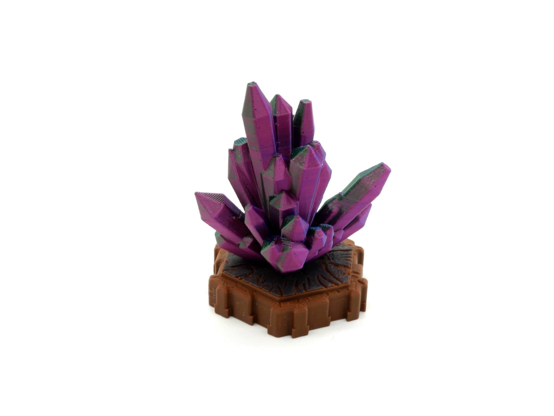 Crystals Hero Scape Single Hex Obstacle | Tabletop Terrain Hex Pieces | Paintable Miniature Board Game | DnD Role Play Game Upgrade Tile - 3 Crystal Outcrop