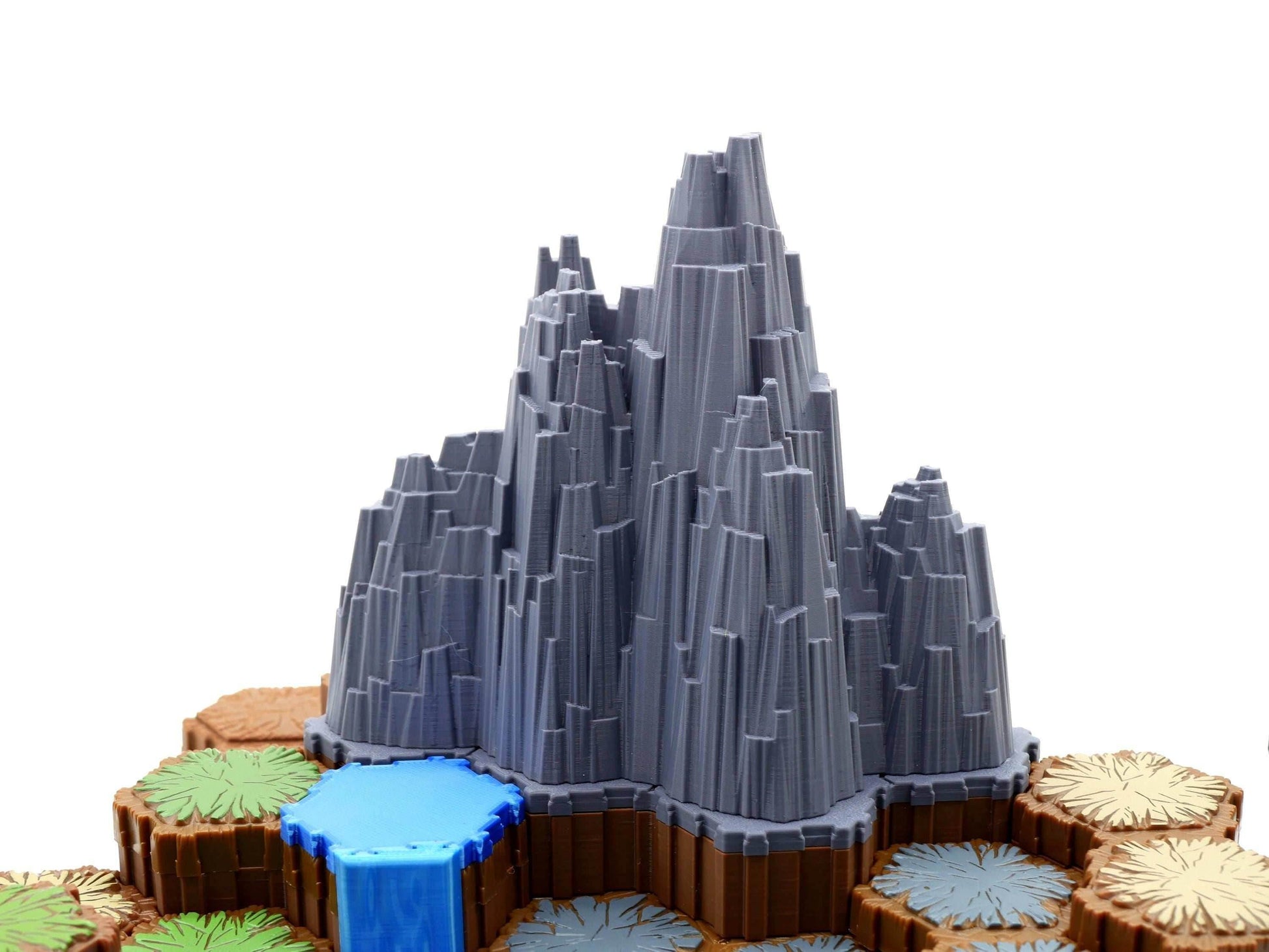 Large Outcrop Hero Scape Single Hex Obstacle | Tabletop Terrain Structure Piece | Miniature Board Game | DnD Role Play Game for heroscape - Iceberg (Clear)