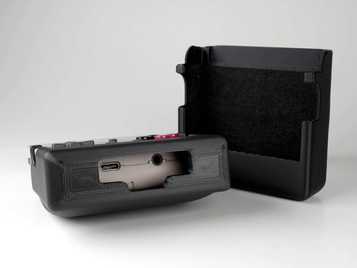 Anbernic RG35XX Plus Reversible Screen Cover GBC Style Chin Grip Felt Screen Protector - Black