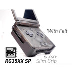 Anbernic RG35XX-SP RG35 SP Slim Grip Felt Lining Case with Felt Wrap Ergonomic RG35X Handheld Flip Rocker Screen Back Plate Convertible - Purple