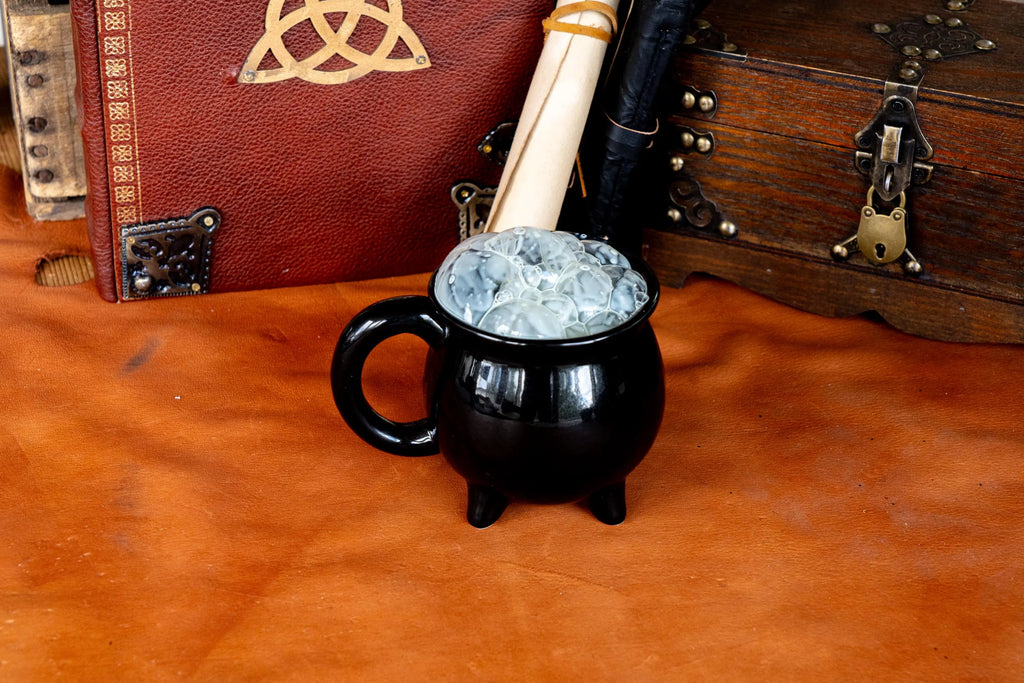 Black Cauldron Ceramic Coffee Mug Halloween Decor