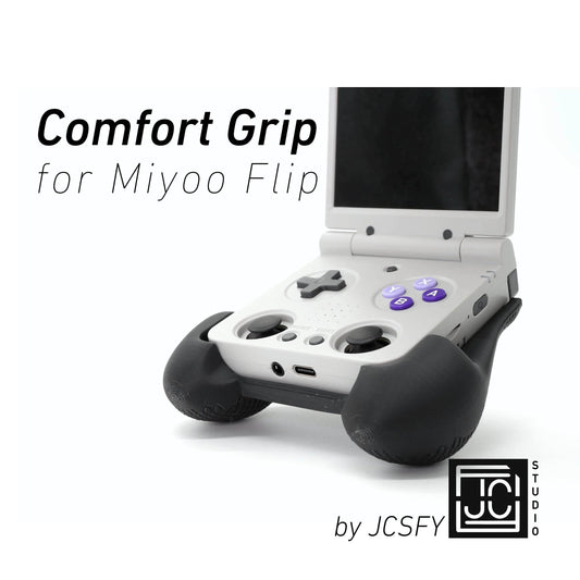 Comfort Grip for Miyoo Flip by JCSFY Textured Handles Black Miyoo Flip Hand Held Thick Color | Slots Into Mobile Gaming Device - Brown