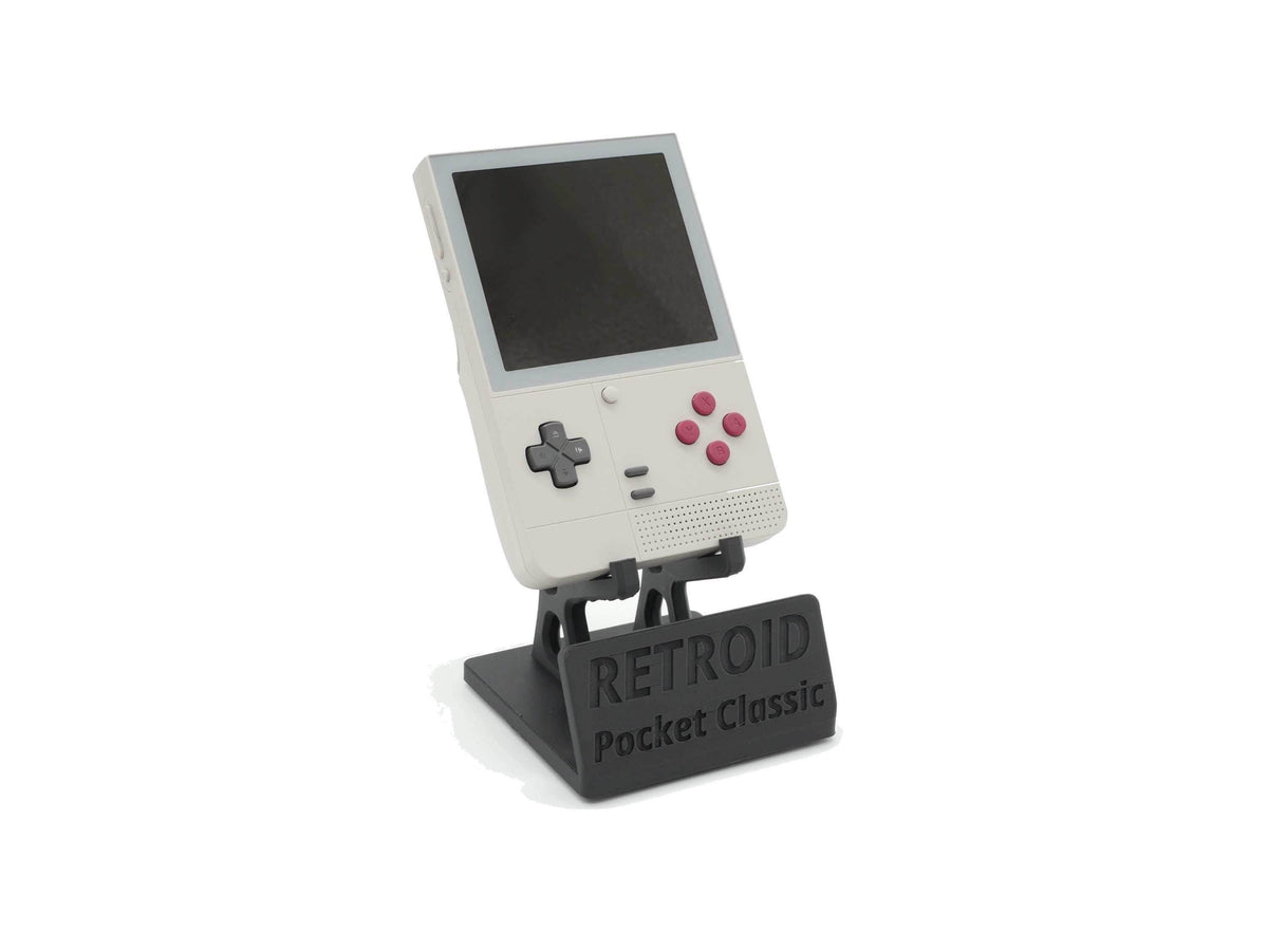 Display Stand for Retroid Pocket Classic with Charging Space | Dock Shelf Unit Gaming Retro Device Compatible with JCSFY Grips - Black