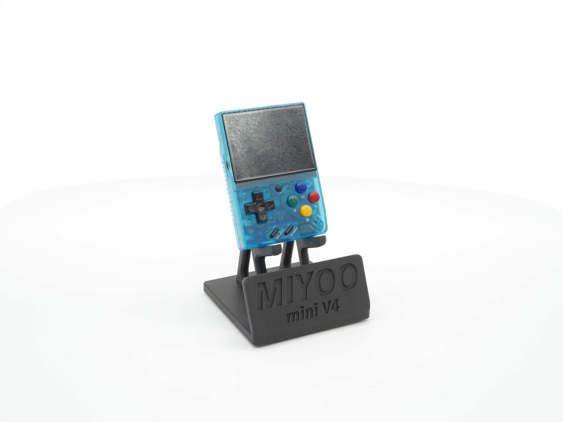 Display Stand for Miyoo mini V4 MMV4 with Charging Space | Dock Shelf Unit Gaming Retro Device Compatible with JCSFY Grips - Black