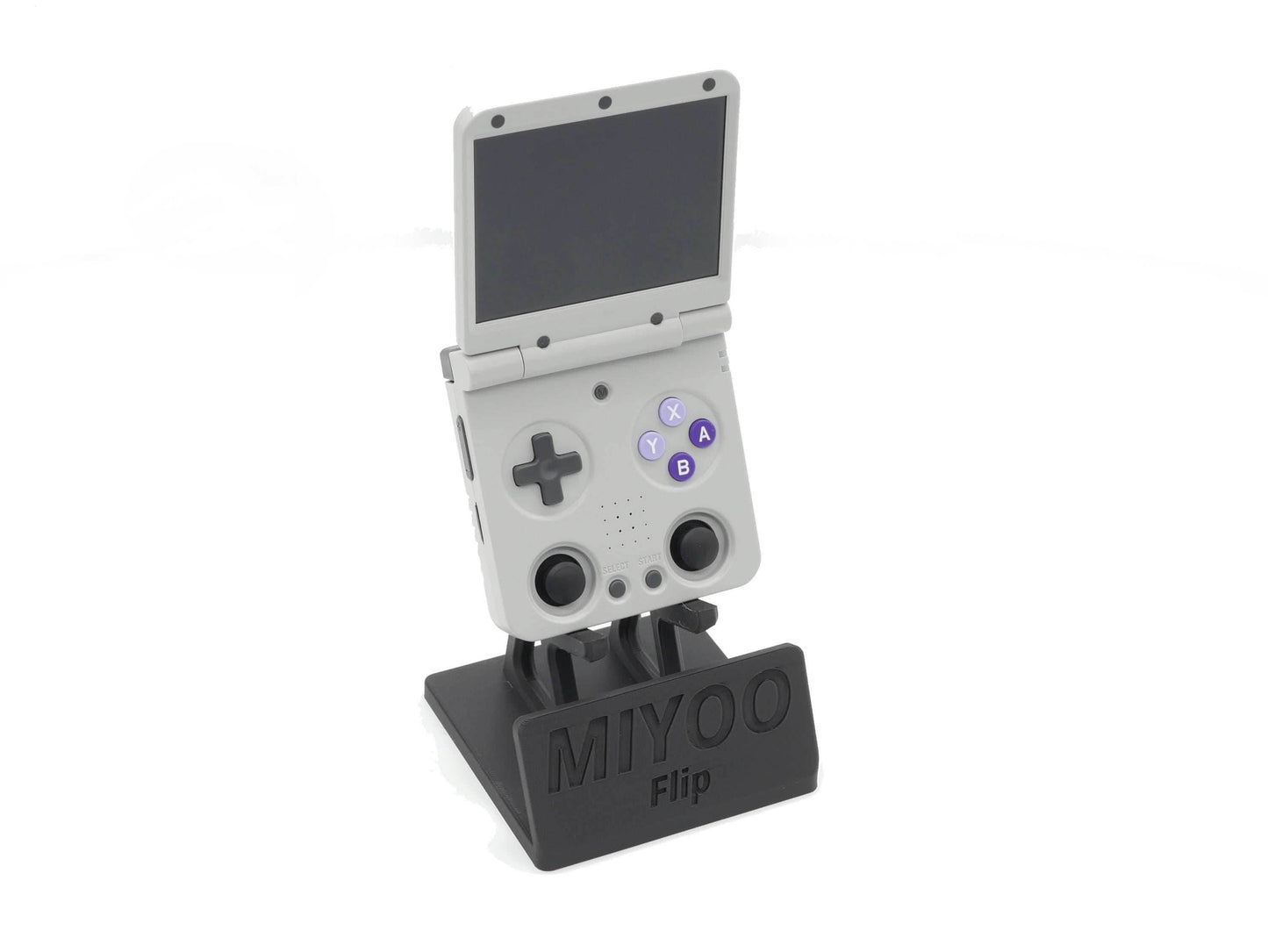 Display Stand for Miyoo Flip MFlip with Charging Space | Dock Shelf Unit Gaming Retro Device Compatible with JCSFY Grips - Black