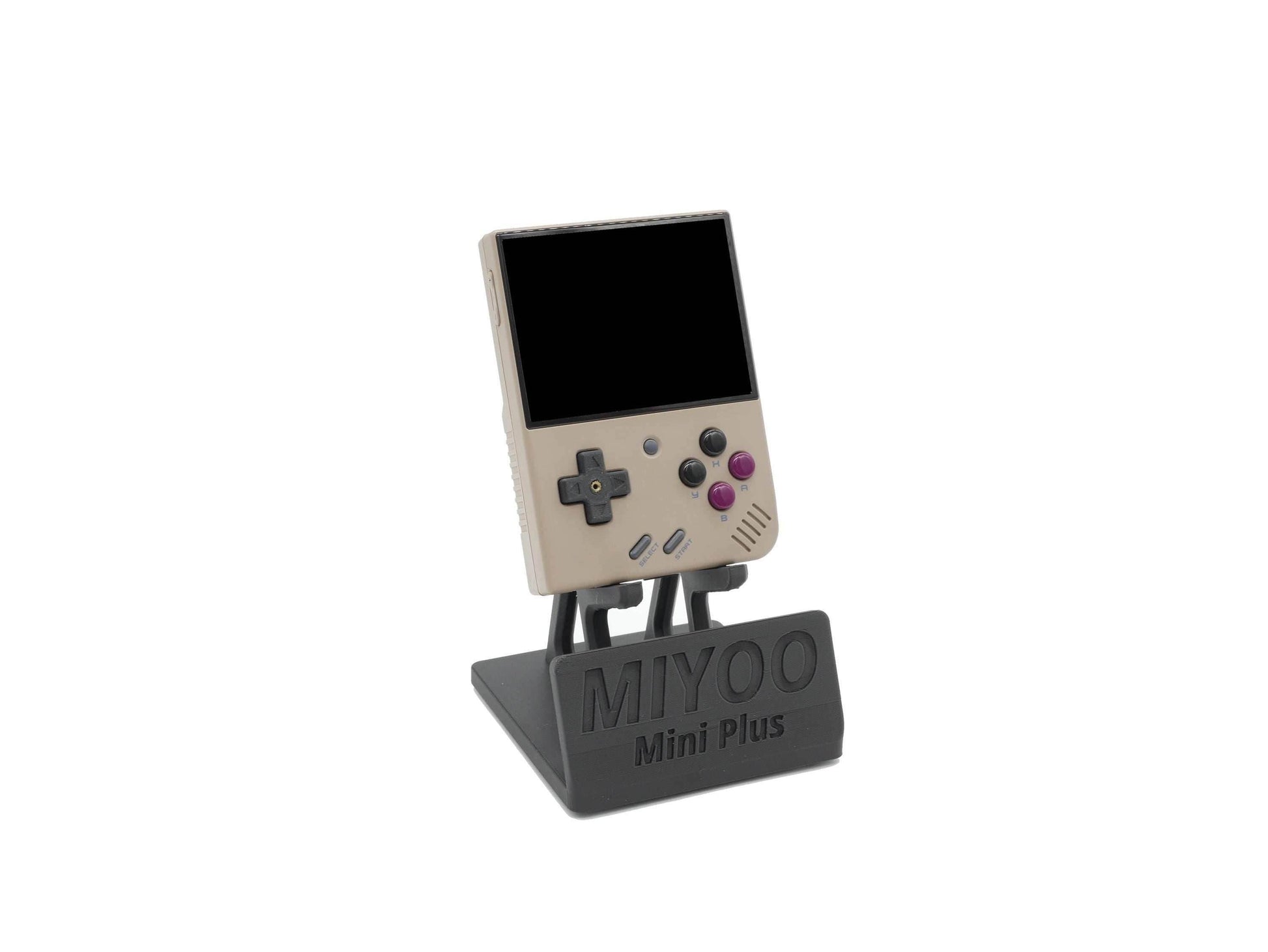 Display Stand for Miyoo Mini Plus MMP + with Charging Space | Dock Shelf Unit Gaming Retro Device Compatible with JCSFY Grips - Black