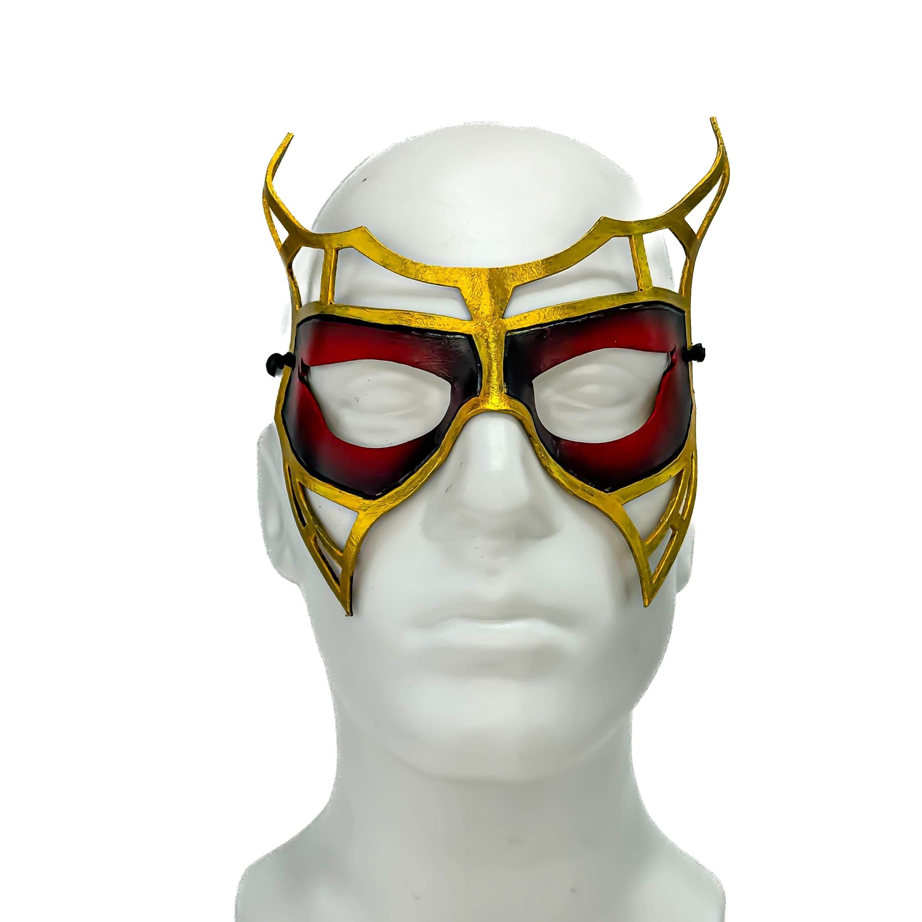 Red Royalty Handmade Genuine Leather Mask - 