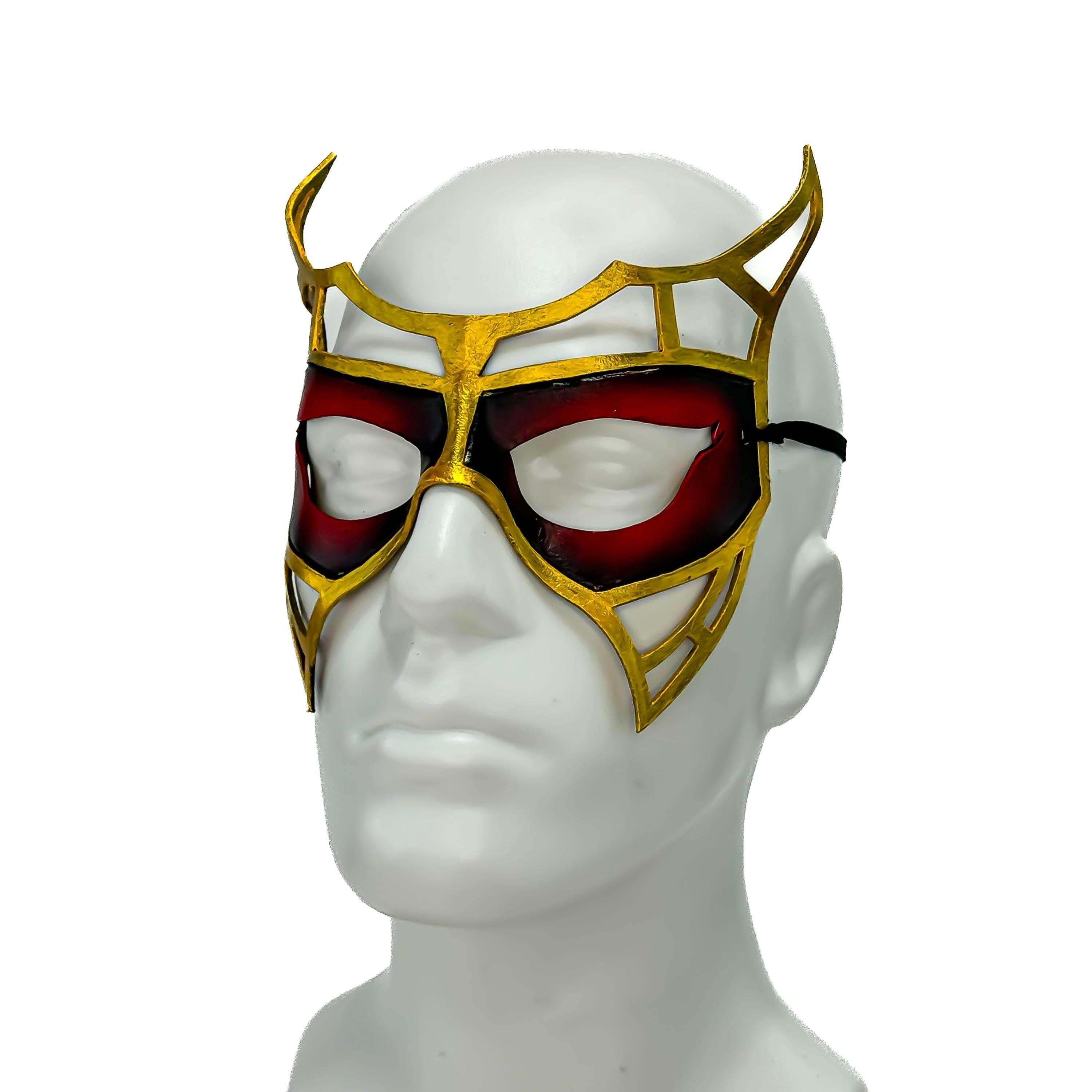 Red Royalty Handmade Genuine Leather Mask - 