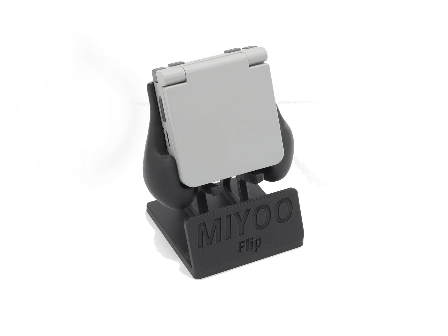 Display Stand for Miyoo Flip MFlip with Charging Space | Dock Shelf Unit Gaming Retro Device Compatible with JCSFY Grips - Black