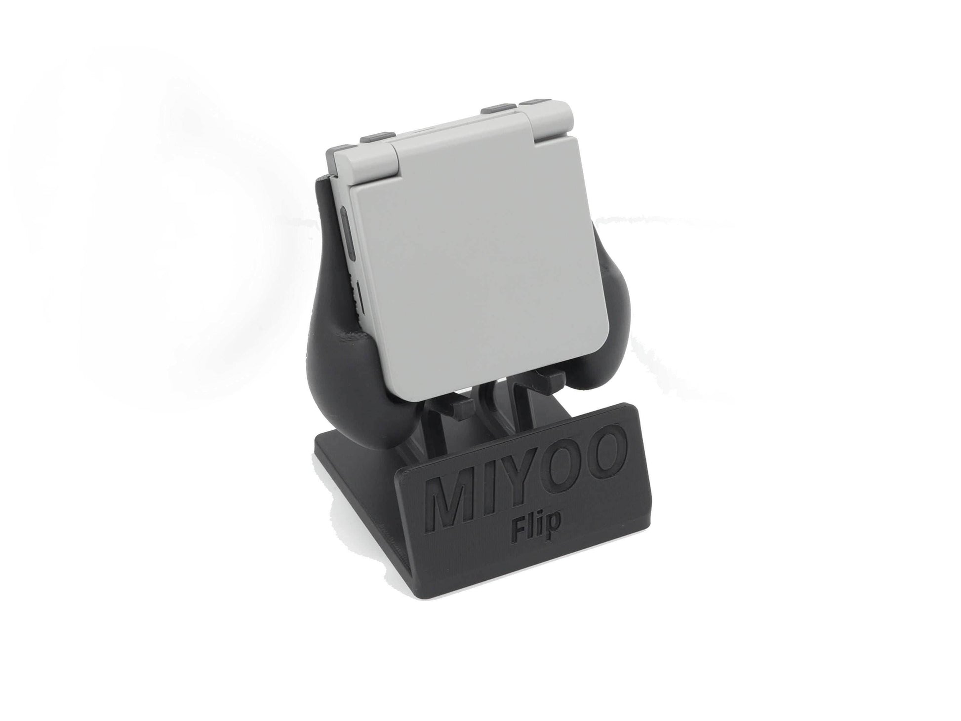 Display Stand for Miyoo Flip MFlip with Charging Space | Dock Shelf Unit Gaming Retro Device Compatible with JCSFY Grips - Black
