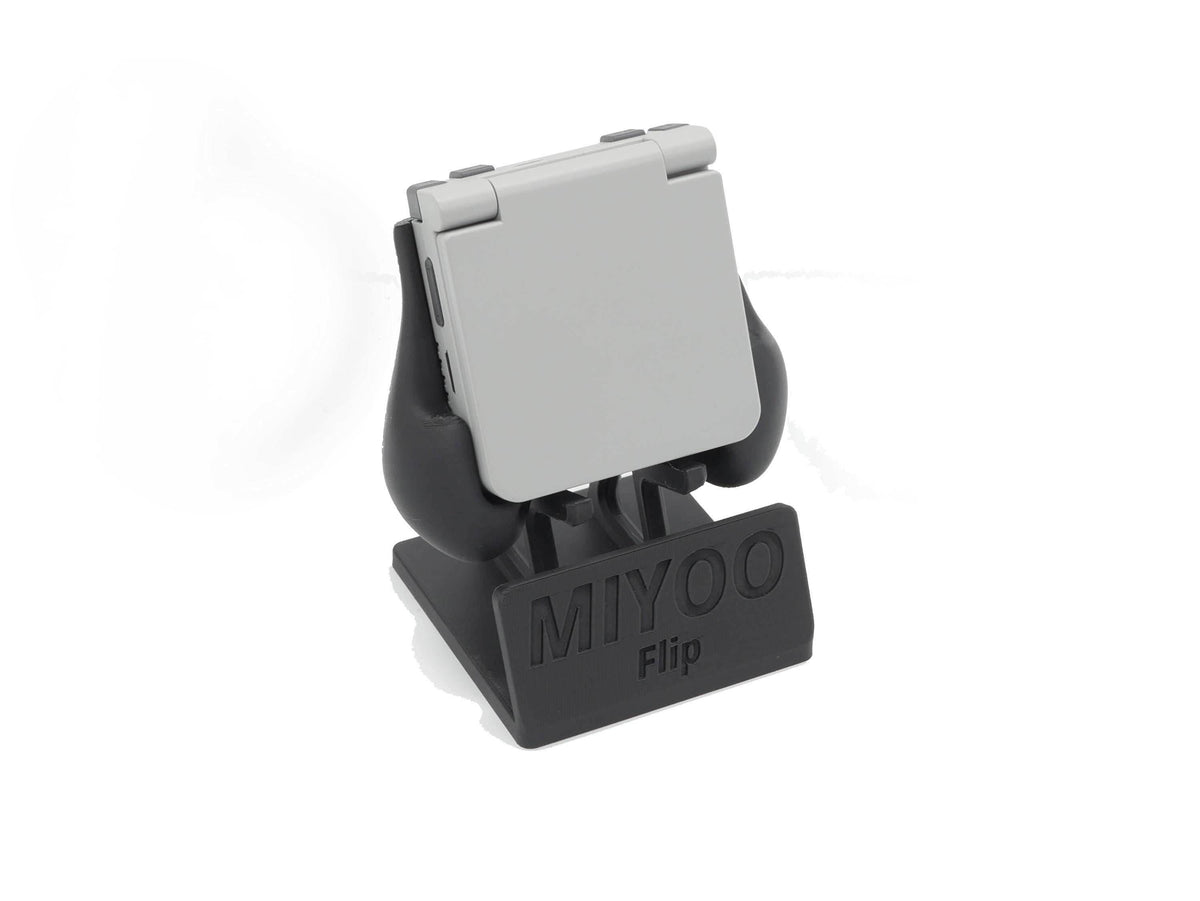 Display Stand for Miyoo Flip MFlip with Charging Space | Dock Shelf Unit Gaming Retro Device Compatible with JCSFY Grips - Black