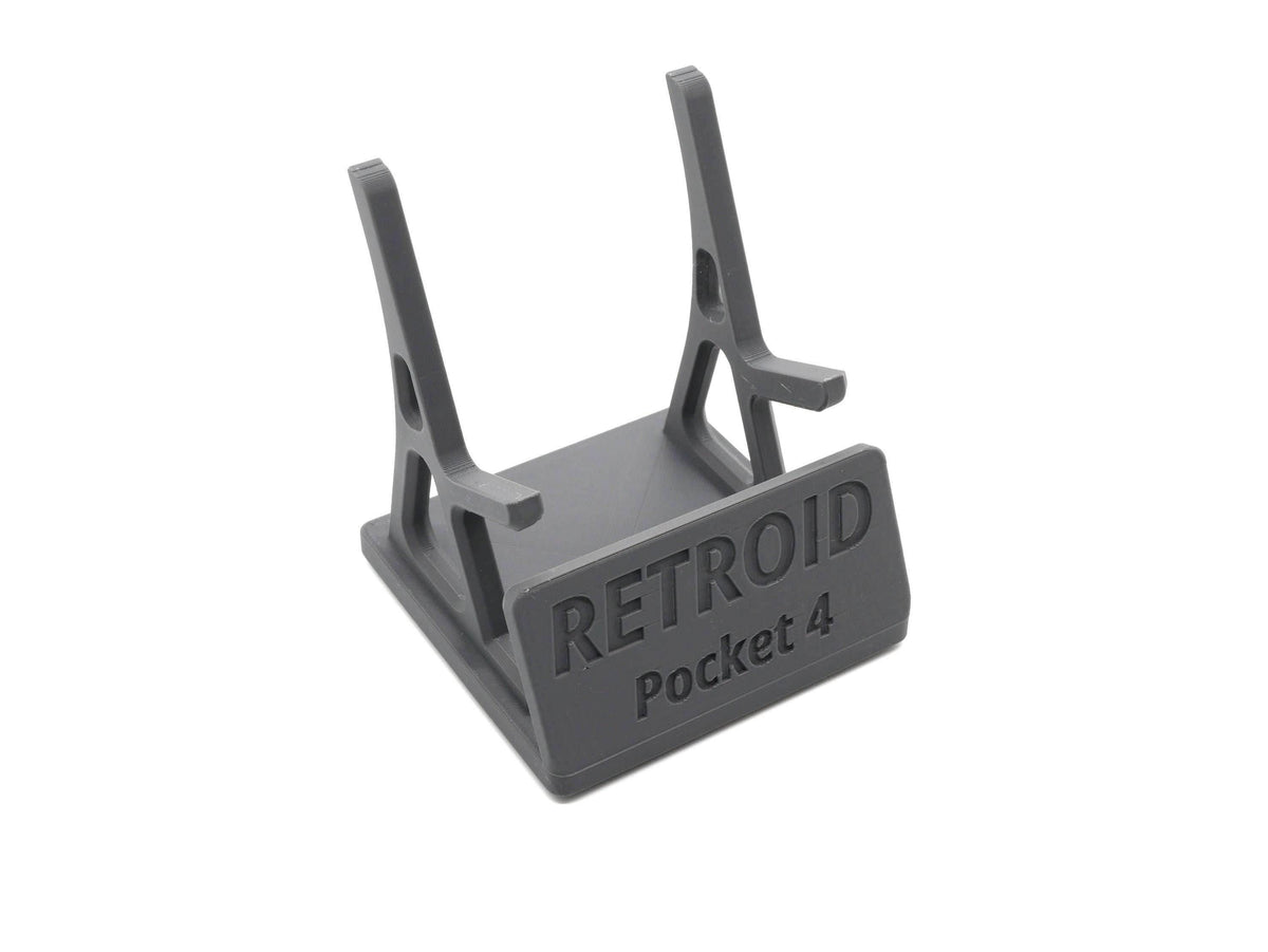 Display Stand for Retroid Pocket 4 / 4 Pro with Charging Space | Dock Shelf Unit Gaming Retro Device Compatible with JCSFY Grips - Black / Retroid Pocket 4