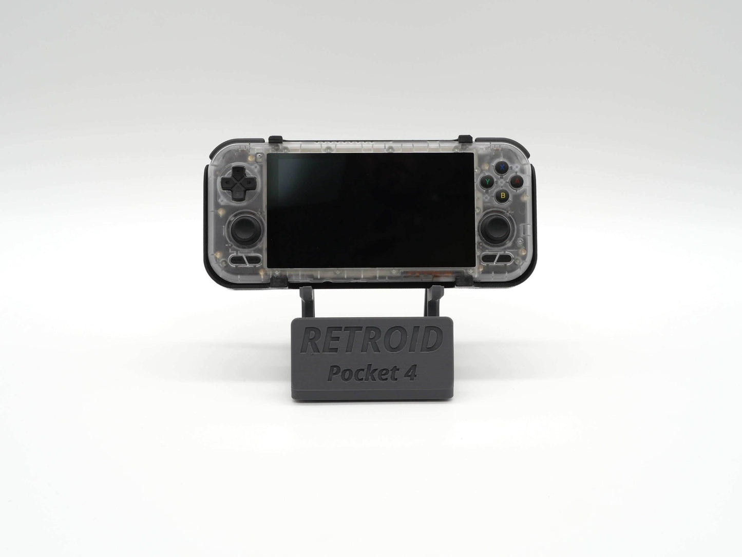 Display Stand for Retroid Pocket 4 / 4 Pro with Charging Space | Dock Shelf Unit Gaming Retro Device Compatible with JCSFY Grips - Black / Retroid Pocket 4