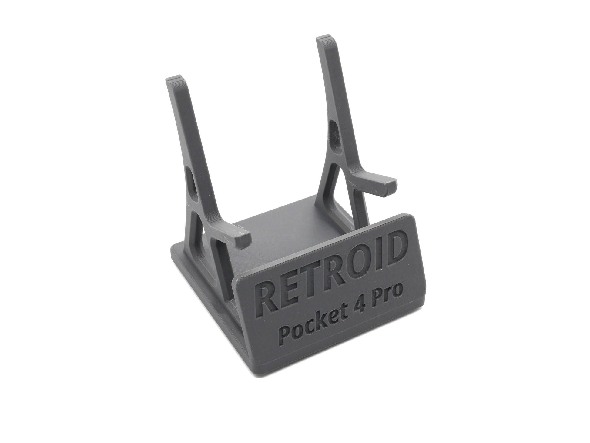 Display Stand for Retroid Pocket 4 / 4 Pro with Charging Space | Dock Shelf Unit Gaming Retro Device Compatible with JCSFY Grips - Black / Retroid Pocket 4