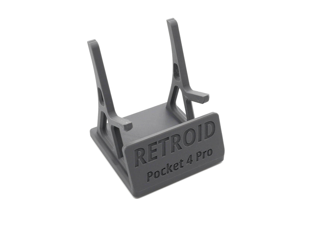 Display Stand for Retroid Pocket 4 / 4 Pro with Charging Space | Dock Shelf Unit Gaming Retro Device Compatible with JCSFY Grips - Black / Retroid Pocket 4