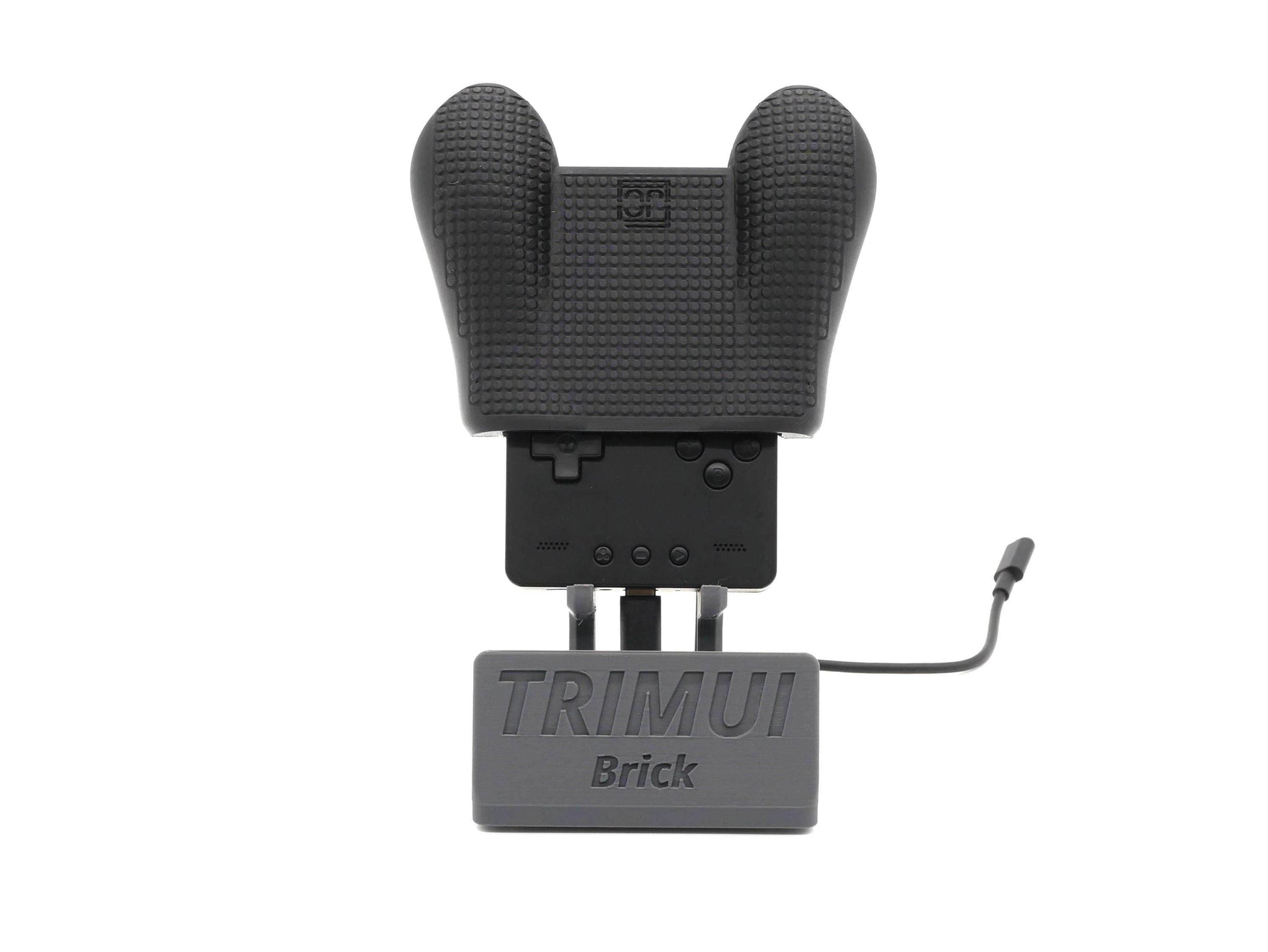 Display Stand for TrimUI Brick TRIM UI with Charging Space | Dock Shelf Unit Gaming Retro Device Compatible with JCSFY Grips - Black