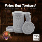 Paladin Themed Tankard Dice Tower and Can Holder with Dice Vault | Fates End RolePlay RP Gamer Mug Roll Gift Storage DND Classes from JCSFY - Dark Magic Black