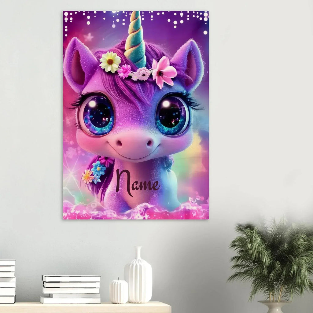 Personalized Unicorn Wall Art: Wood Name Print Nursery Decor