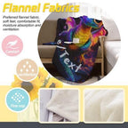 Personalized Glowing Rainbow Dragon Blanket: Soft Flannel Fleece Throw