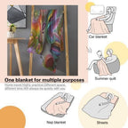 Personalized Unicorn & Dragon Blanket: Magical Fantasy Flannel Fleece Throw, Super Soft Kids Gift