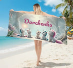 Personalized Unicorn Beach Towel: Soft Microfiber Summer Accessory, Swimming pool Towel