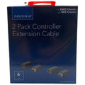 Insignia™ - 6 Extension Cable for Nintendo NES and SNES Controllers (2-pack) - Black - Role-Players