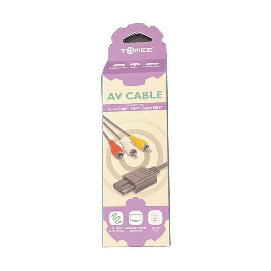 AV Cable for SNES/N64/Gamecube | New - Gamecube/N64/SNES RCA