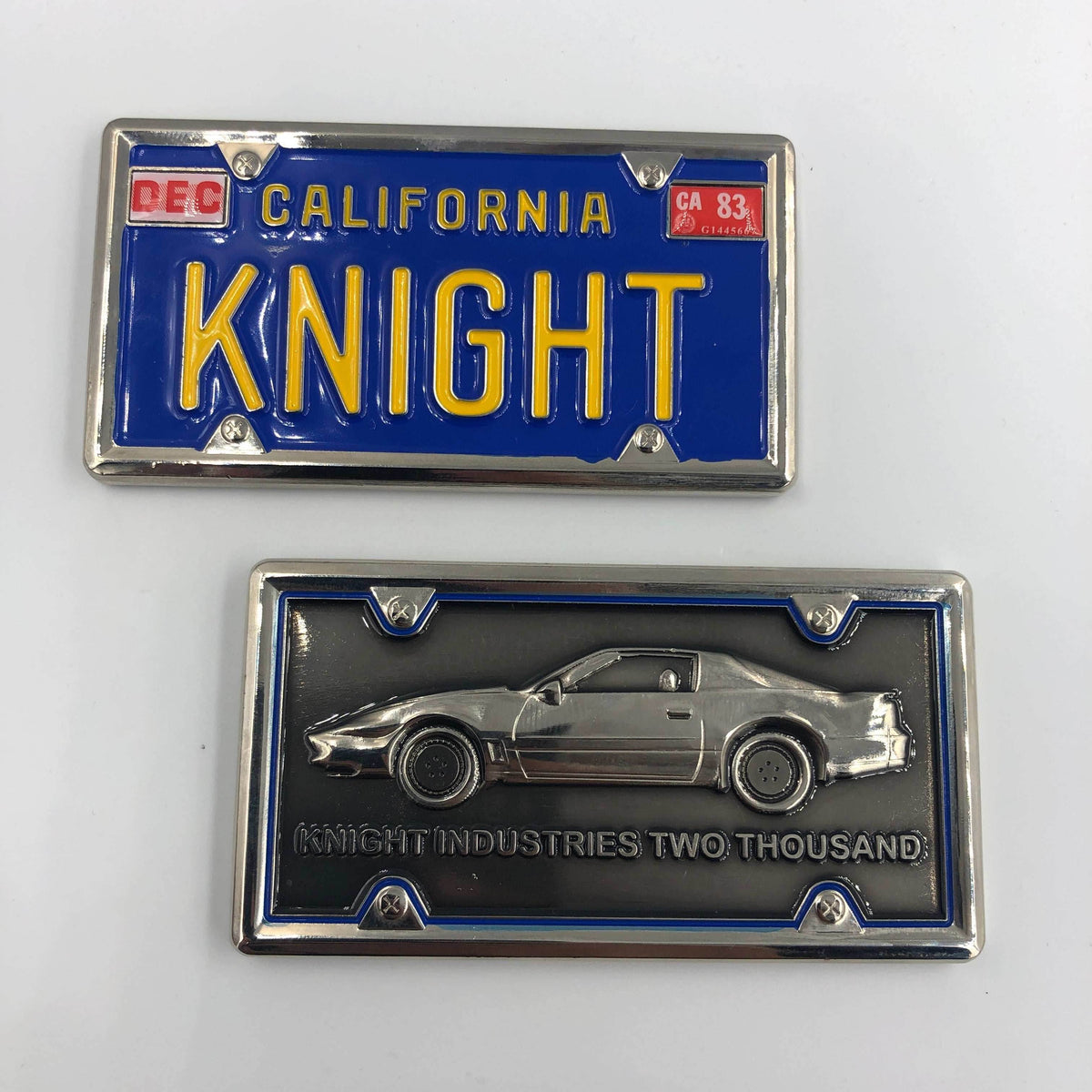 KK-017 Knight Rider KITT License Plate Challenge Coin Medallion - 