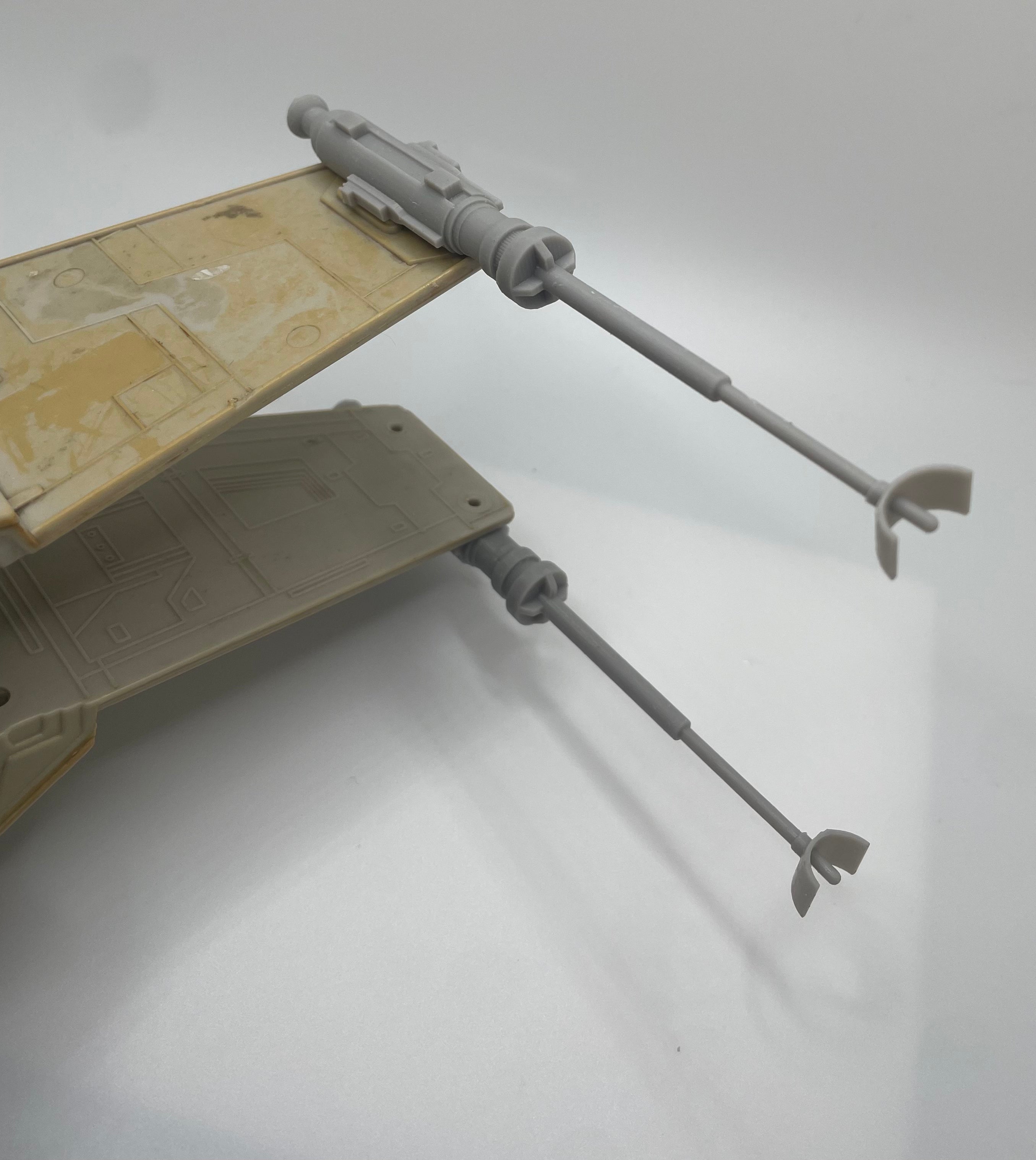 Vintage Star Wars X Wing ONE Cannon Reproduction Replacement Part 1978 (NOT FULL SET)