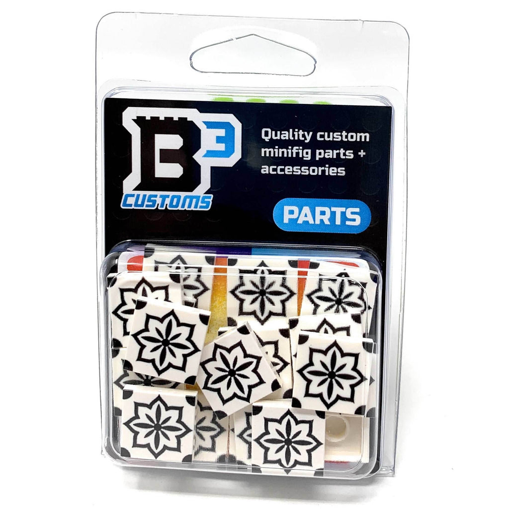 Custom Turkish Tile / Wallpaper Part #3 Pack (20 Tiles) made with LEGO parts - B3 Customs - 