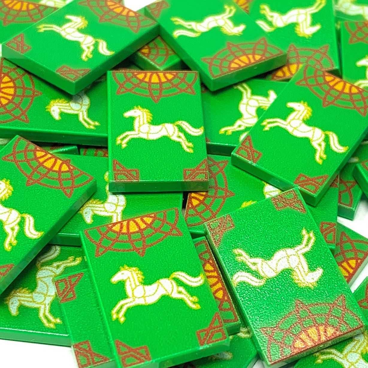 Rohan Banner (LOTR) - B3 Customs Printed 2x3 Tile - 