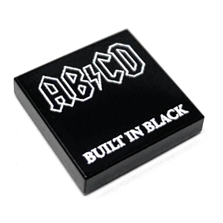 AB / CD Built in Black Music Album Cover (2x2 Tile) made using LEGO tile - 