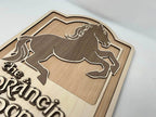 The Prancing Pony Sign - Single Sided Maple Horse