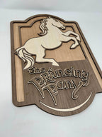 The Prancing Pony Sign - Single Sided Maple Horse