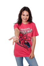 Spider-Man Spidey Swinging Marvel Comics Adult Graphic T-Shirt - S