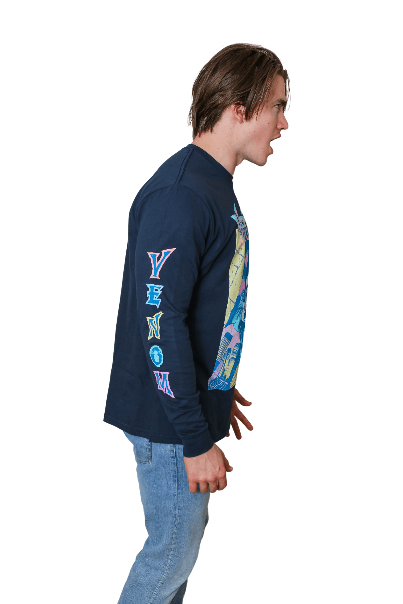 Venom Brite Box 90'S Marvel Comics Adult Long Sleeve T Shirt - S