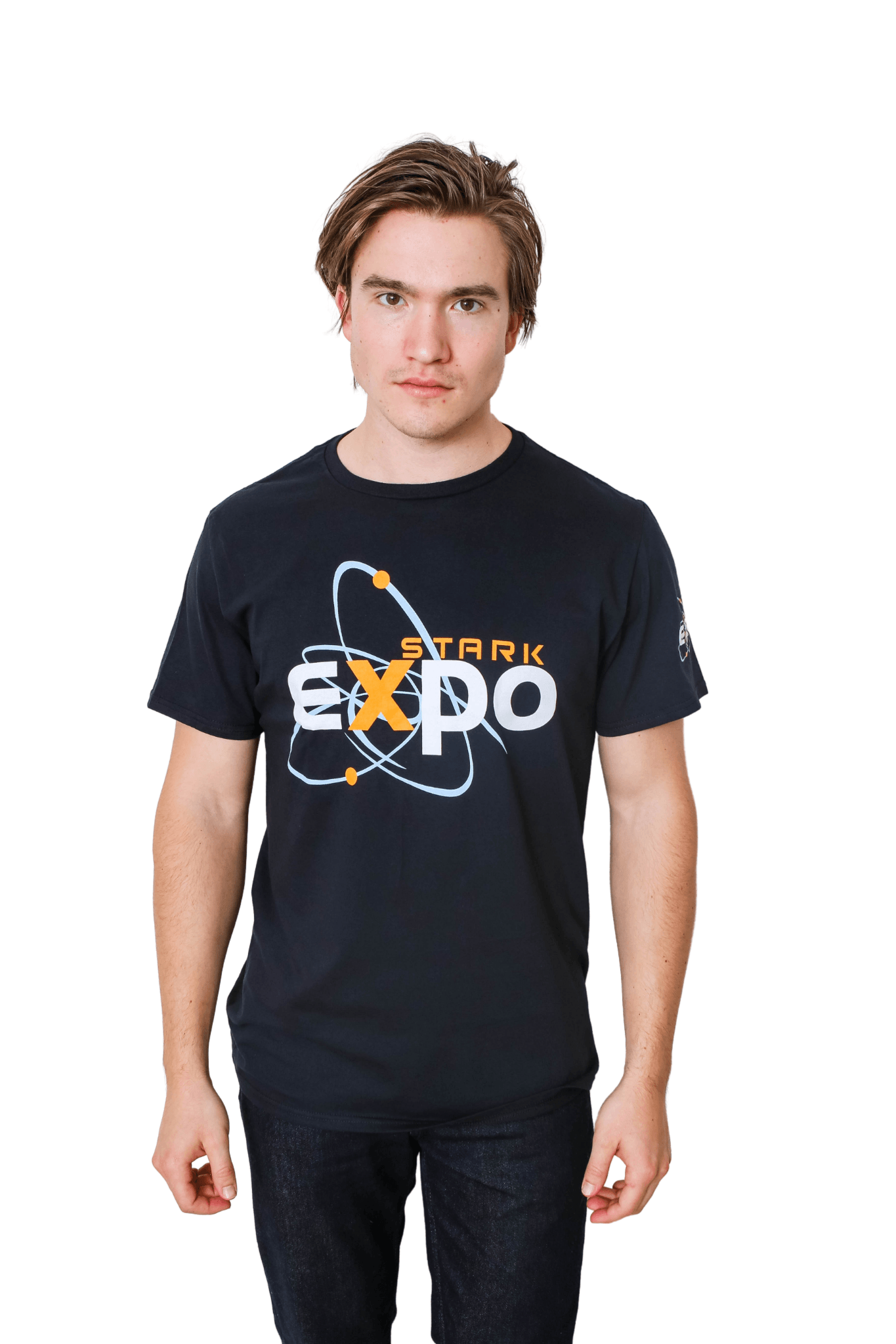 Iron Man Stark Expo Logo Marvel Adult T Shirt - S