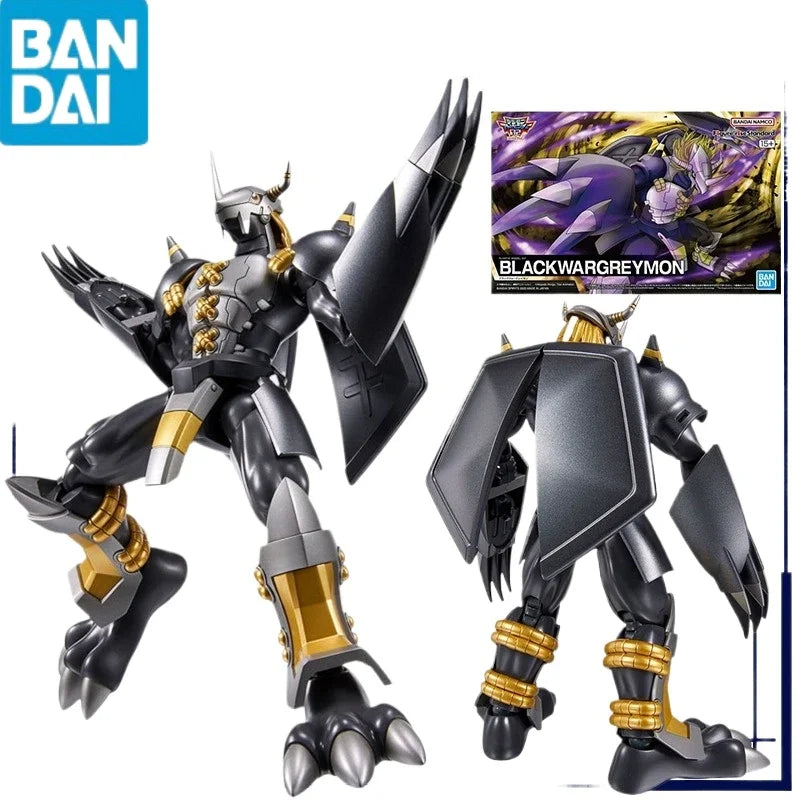 In stock  Bandai Anime Digimon Adventure BlackWarGreymon TV FRS Assembly Model Toys Action Figure Gifts Collectible Kids