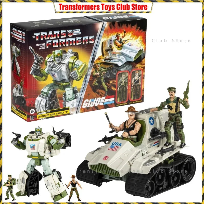 In Stock Transformers Heroic Autobot Kup Triple "T" and G.i.joe Leatherneck Sgt Slaughter Set Action Figure Model Hobby Toy Gift