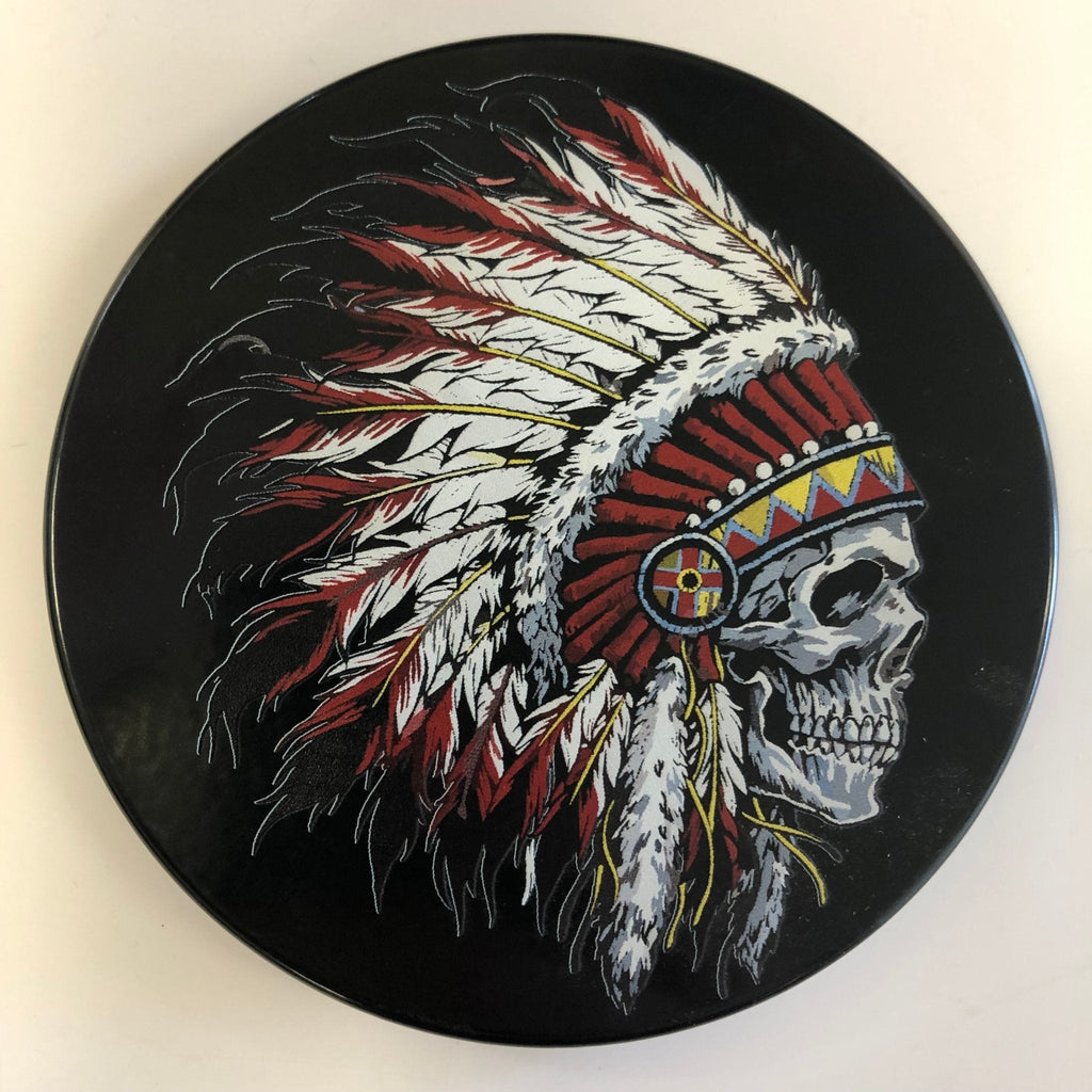 Indian Skull Headdress Hitch Cover