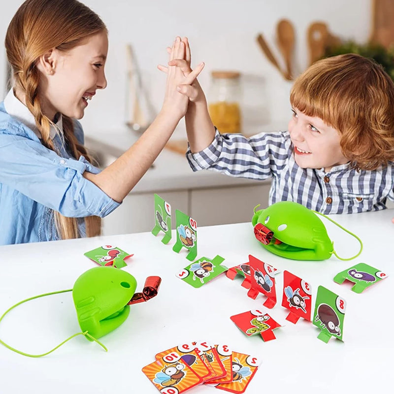 Interactive Family Toy Tongue Sticking Out Board Game in Frog Design