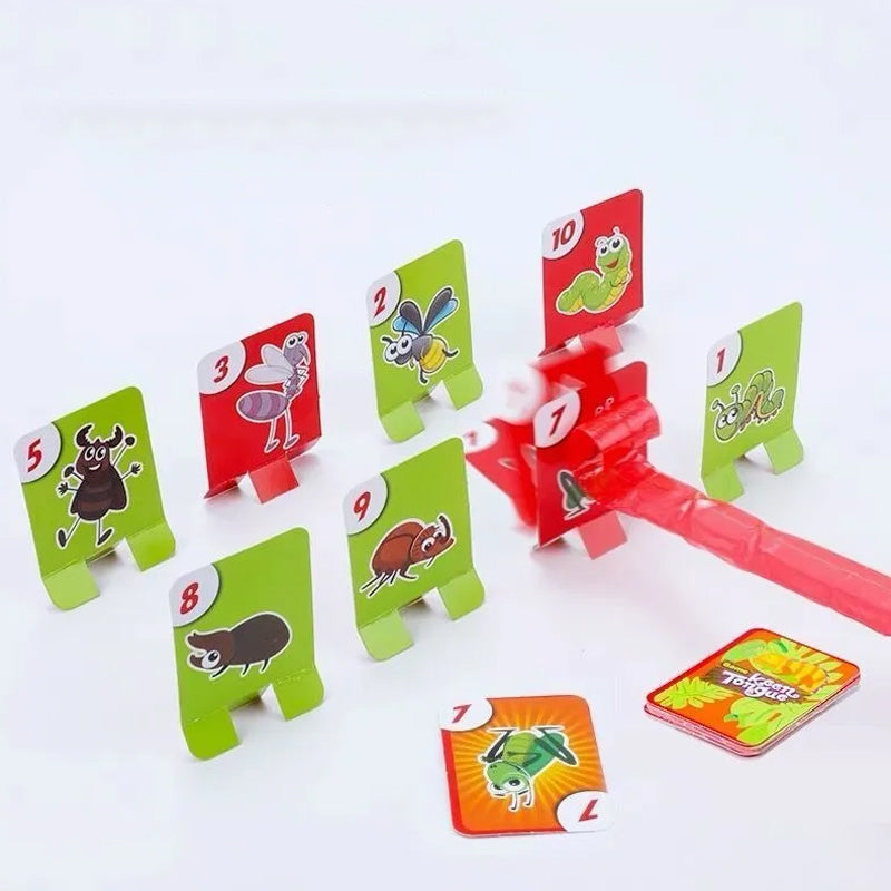 Interactive Family Toy Tongue Sticking Out Board Game in Frog Design