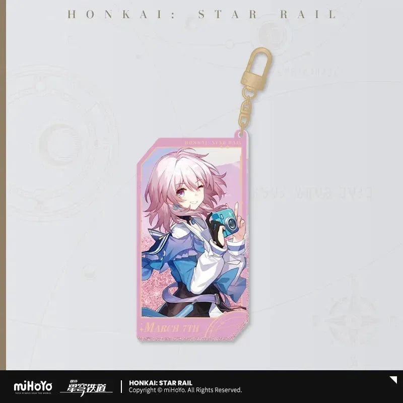 Invitation From The Stellar Series Glitter Quicksand Acrylic Keychain Honkai: Star Rail