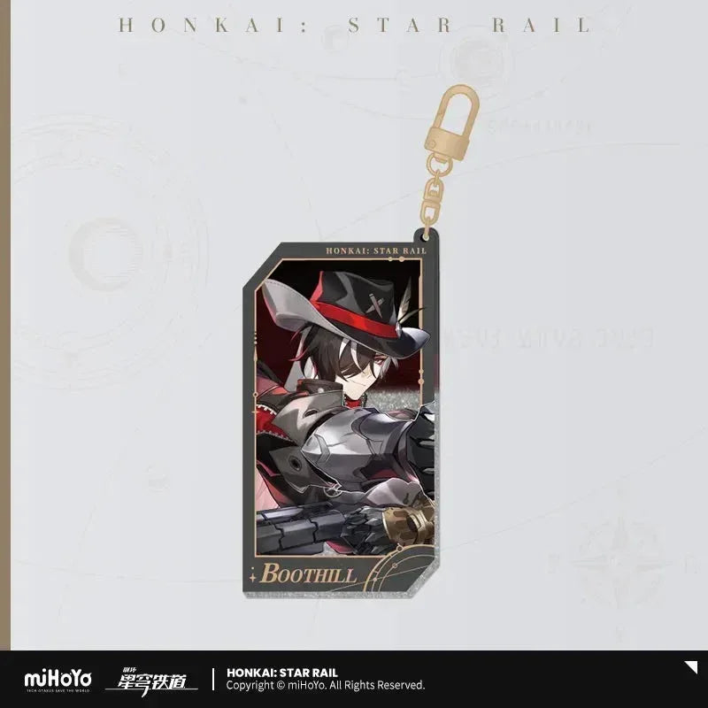 Invitation From The Stellar Series Glitter Quicksand Acrylic Keychain Honkai: Star Rail