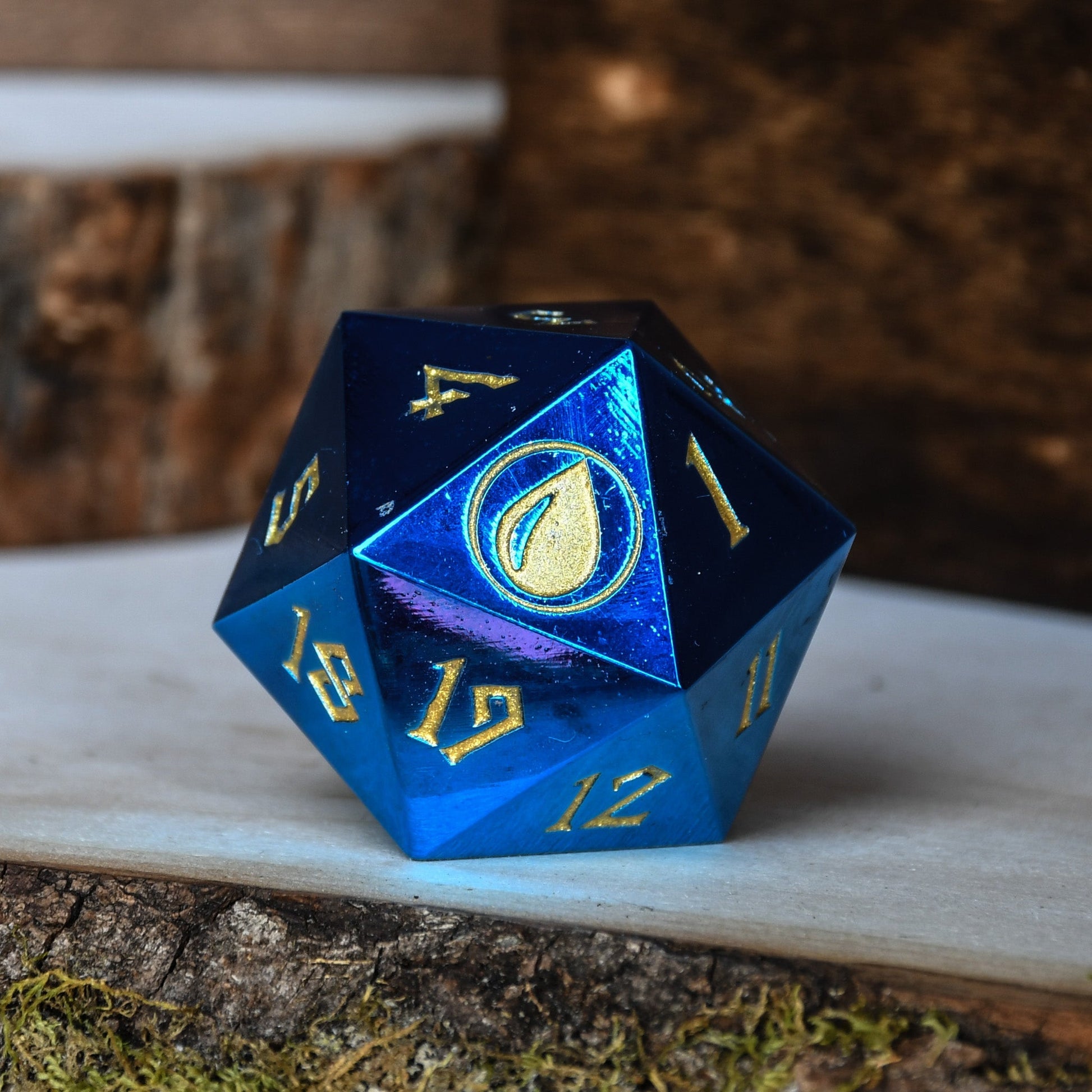 Island Mana Spindown Metal D20