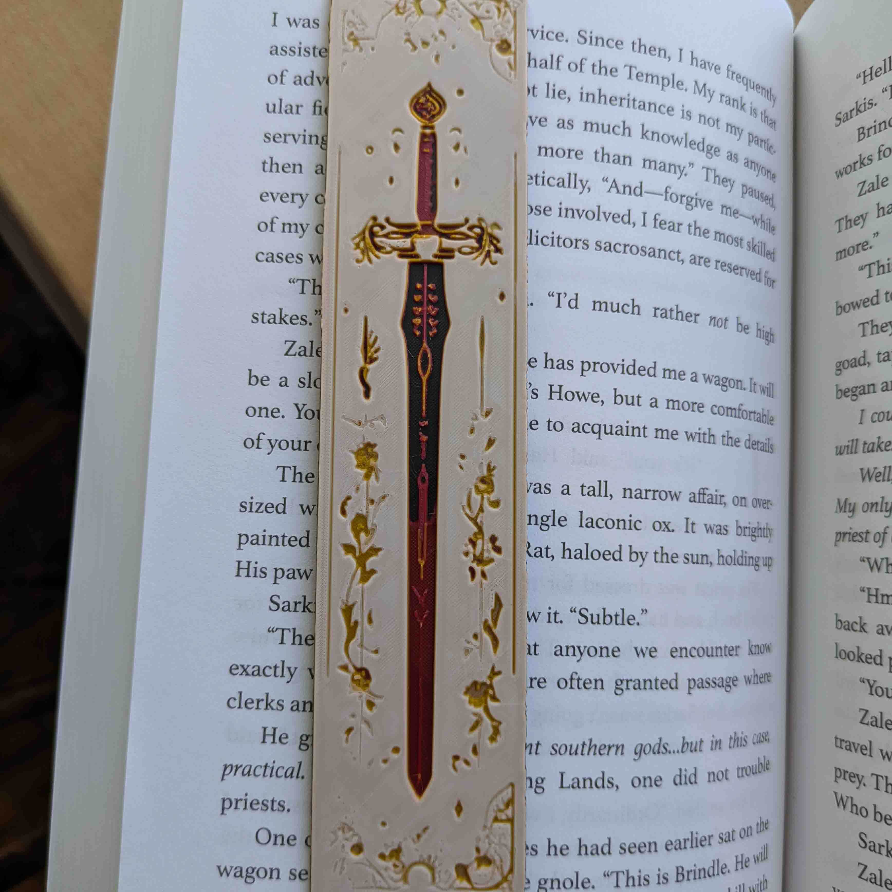 Set of 4 Celestial Gothic Sword Bookmarks – Handcrafted Fantasy Magic - Ivory Lumina Sword Bookmark