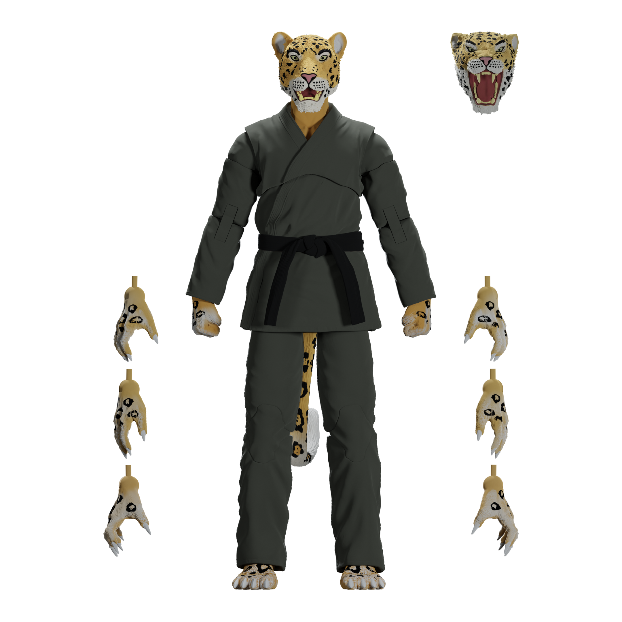 Jiu Jitsu Combat Creatures Jairo the Jaguar Action Figure