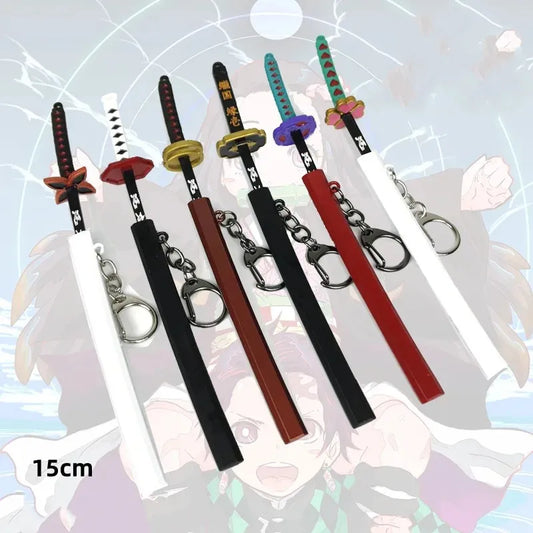 Japan Kimetsu no Yaiba Sword Keychain Cartoon Kamado Tanjirou Blade Of Ghost Weapons anime accessories cosplay Gift